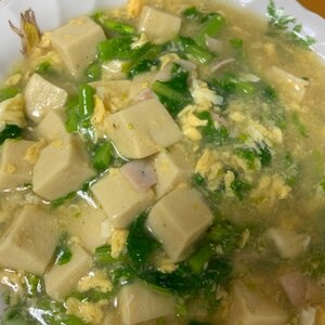 高野豆腐と菜の花のとろみ煮